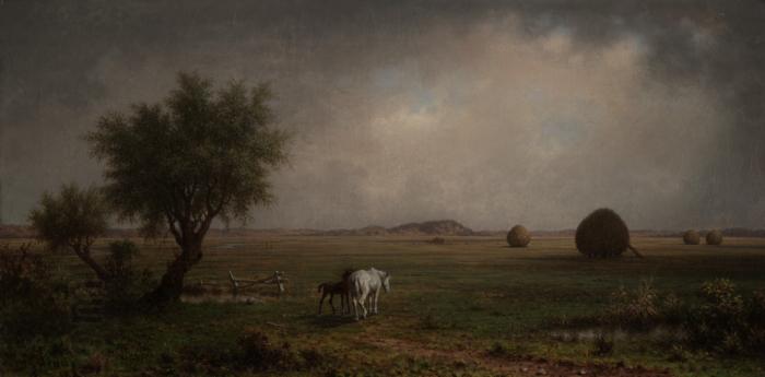 Martin Johnson Heade Mare and Colt in a Marsh China oil painting art